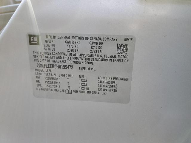 Photo 10 from auction – 2017 CHEVROLET EQUINOX LS with VIN 2GNFLEEK0H6195472