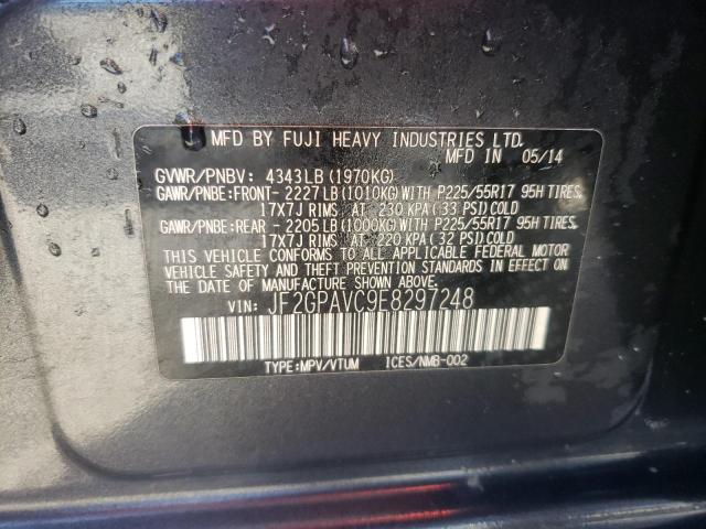 Photo 10 from auction – 2014 SUBARU XV CROSSTR with VIN JF2GPAVC9E8297248