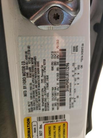 Photo 10 from auction – 2018 FORD FUSION SE with VIN 3FA6P0HD1JR113296