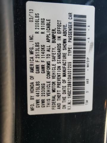 Photo 10 from auction – 2013 HONDA ACCORD EXL with VIN 1HGCT2B81DA007205