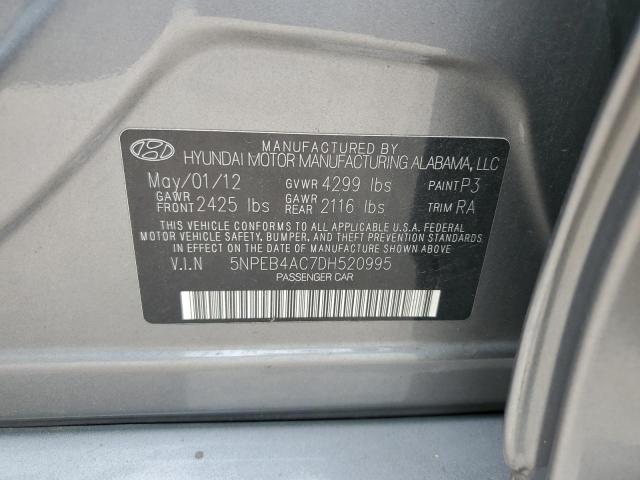 Photo 10 from auction – 2013 HYUNDAI SONATA GLS with VIN 5NPEB4AC7DH520995