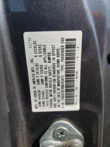 Photo 10 from auction – 2011 HONDA ACCORD EX with VIN 1HGCS1B78BA005873