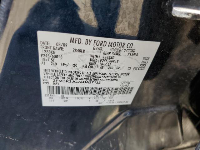 Photo 10 from auction – 2010 FORD EDGE SEL with VIN 2FMDK3JC2ABA27122