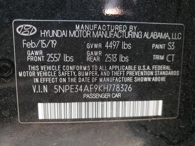 Photo 10 from auction – 2019 HYUNDAI SONATA LIM with VIN 5NPE34AF9KH778326