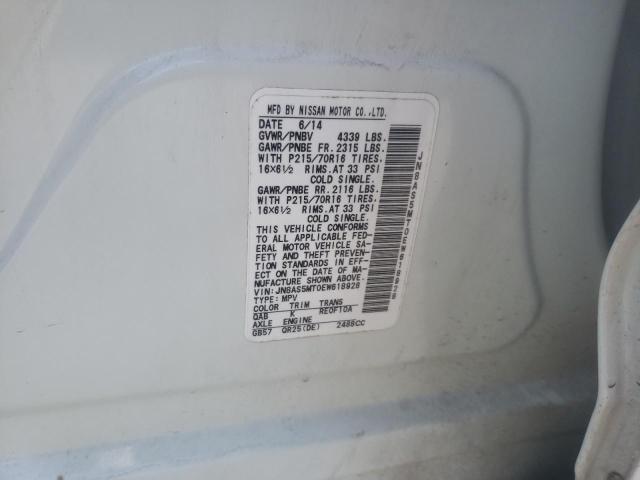 Photo 10 from auction – 2014 NISSAN ROGUE SELE with VIN JN8AS5MT0EW618928