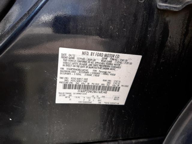 Photo 10 from auction – 2011 FORD TAURUS SE with VIN 1FAHP2DW2BG168540