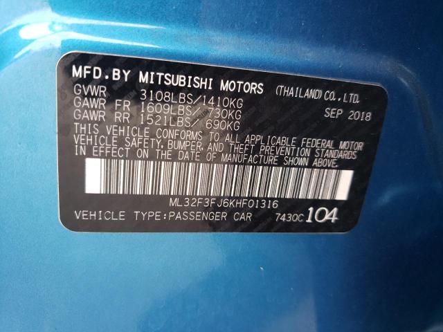 Photo 10 from auction – 2019 MITSUBISHI MIRAGE G4 with VIN ML32F3FJ6KHF01316
