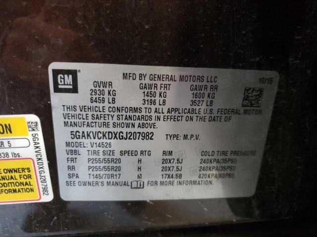 Photo 10 from auction – 2016 BUICK ENCLAVE with VIN 5GAKVCKDXGJ207982