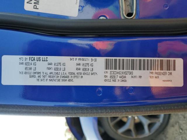 Photo 10 from auction – 2019 DODGE CHARGER GT with VIN 2C3CDXHG1KH527303