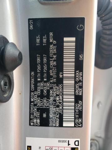 Photo 10 from auction – 2021 TOYOTA 4RUNNER SR with VIN JTEMU5JR4M5928995
