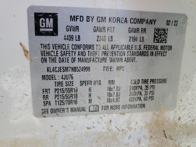 Photo 10 from auction – 2022 BUICK ENCORE PRE with VIN KL4CJESM7NB524999