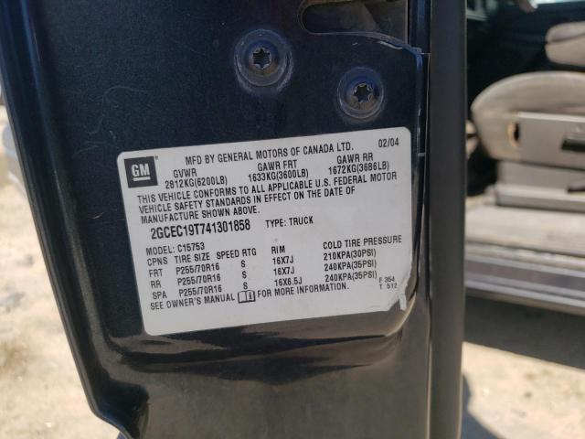 Photo 10 from auction – 2004 CHEVROLET SILVERADO with VIN 2GCEC19T741301858