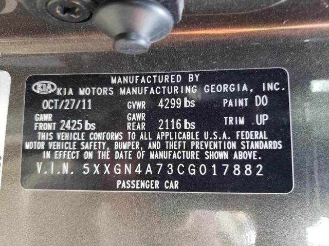 Photo 10 from auction – 2012 KIA OPTIMA EX with VIN 5XXGN4A73CG017882
