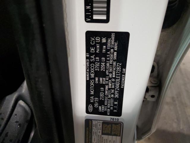 Photo 10 from auction – 2020 KIA FORTE FE with VIN 3KPF24AD3LE172872