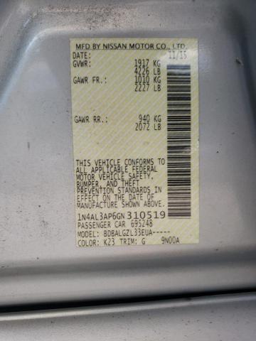 Photo 10 from auction – 2016 NISSAN ALTIMA 2.5 with VIN 1N4AL3AP6GN310519