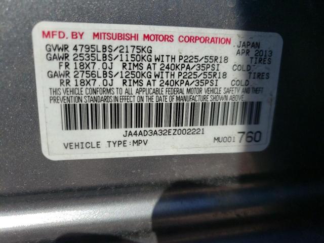 Photo 10 from auction – 2014 MITSUBISHI OUTLANDER with VIN JA4AD3A32EZ002221