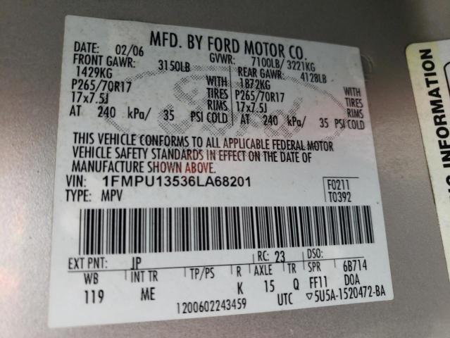 Photo 10 from auction – 2006 FORD EXPEDITION with VIN 1FMPU13536LA68201