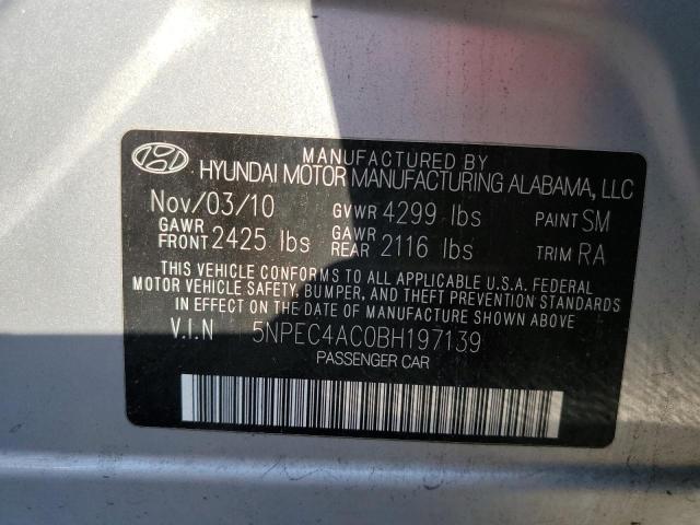 Photo 10 from auction – 2011 HYUNDAI SONATA SE with VIN 5NPEC4AC0BH197139