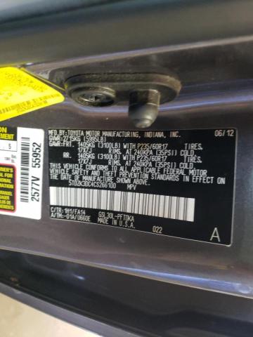 Photo 10 from auction – 2012 TOYOTA SIENNA with VIN 5TDZK3DC4CS266100