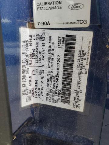 Photo 10 from auction – 1997 FORD F-250 with VIN 1FTHF26F2VEC07007
