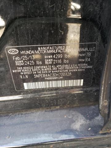 Photo 10 from auction – 2013 HYUNDAI SONATA GLS with VIN 5NPEB4AC3DH700328