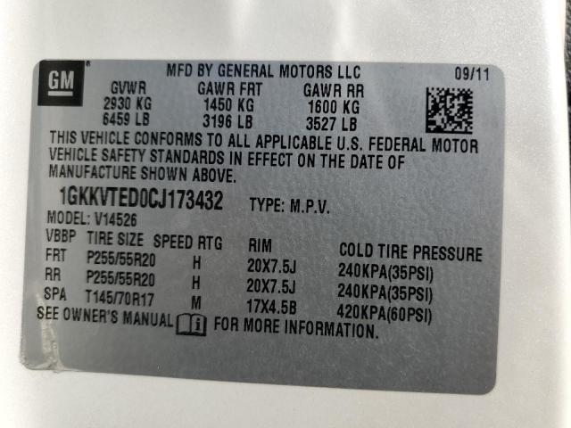 Photo 10 from auction – 2012 GMC ACADIA DEN with VIN 1GKKVTED0CJ173432