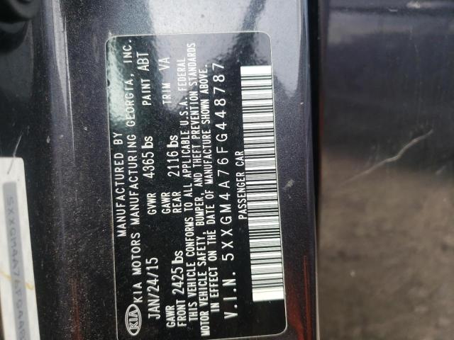 Photo 10 from auction – 2015 KIA OPTIMA LX with VIN 5XXGM4A76FG448787