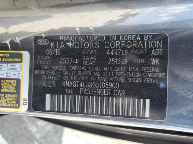 Photo 10 from auction – 2016 KIA OPTIMA LX with VIN KNAGT4L38G5108900