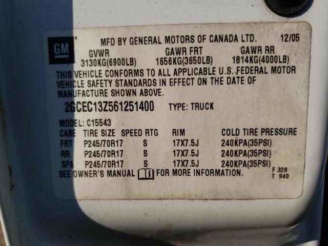 Photo 10 from auction – 2006 CHEVROLET SILVERADO with VIN 2GCEC13Z561251400