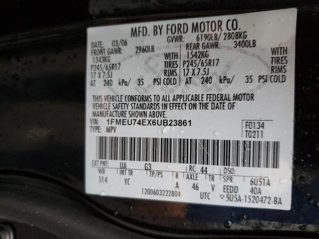 Photo 10 from auction – 2006 FORD EXPLORER E with VIN 1FMEU74EX6UB23861