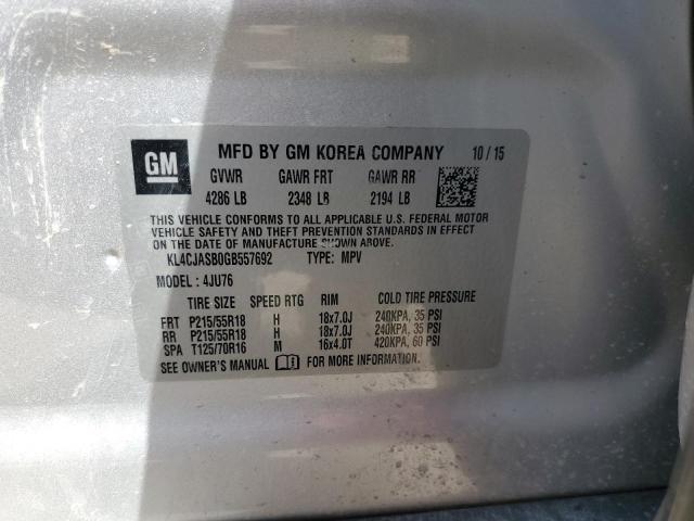 Photo 10 from auction – 2016 BUICK ENCORE with VIN KL4CJASB0GB557692