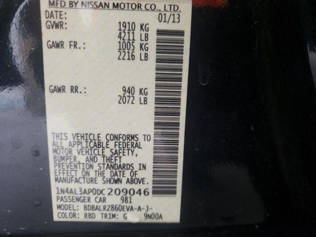 Photo 10 from auction – 2013 NISSAN ALTIMA 2.5 with VIN 1N4AL3AP0DC209046