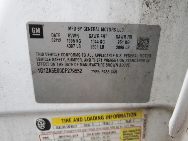 Photo 10 from auction – 2012 CHEVROLET MALIBU LS with VIN 1G1ZA5E00CF279552