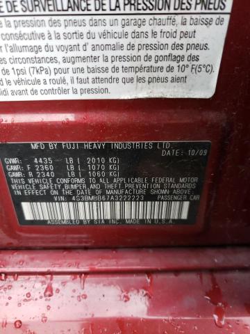 Photo 10 from auction – 2010 SUBARU LEGACY 2.5 with VIN 4S3BMBB67A3222223