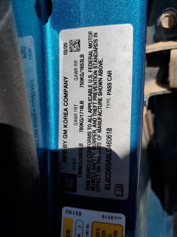 Photo 10 from auction – 2020 CHEVROLET SPARK 1LT with VIN KL8CD6SA9LC460618