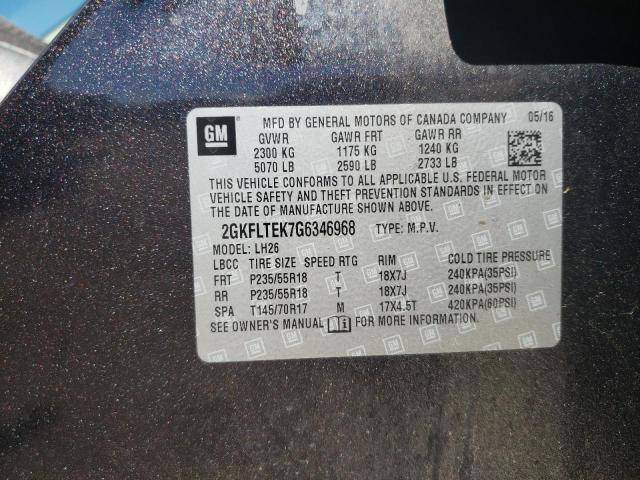 Photo 10 from auction – 2016 GMC TERRAIN SL with VIN 2GKFLTEK7G6346968