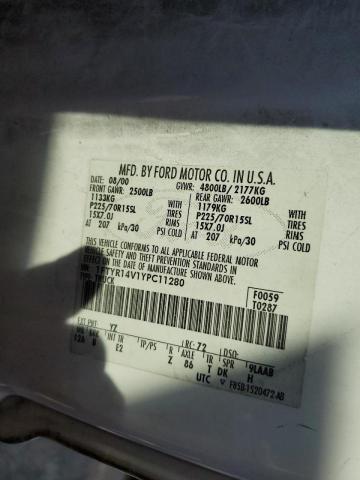 Photo 10 from auction – 2000 FORD RANGER SUP with VIN 1FTYR14V1YPC11280
