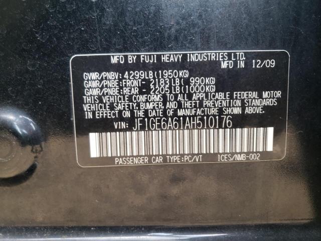 Photo 10 from auction – 2010 SUBARU IMPREZA 2. with VIN JF1GE6A61AH510176
