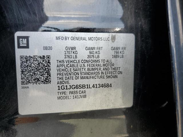 Photo 10 from auction – 2020 CHEVROLET SONIC with VIN 1G1JG6SB1L4134684