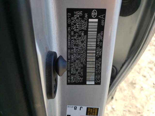 Photo 10 from auction – 2012 TOYOTA PRIUS with VIN JTDKN3DU1C5406286