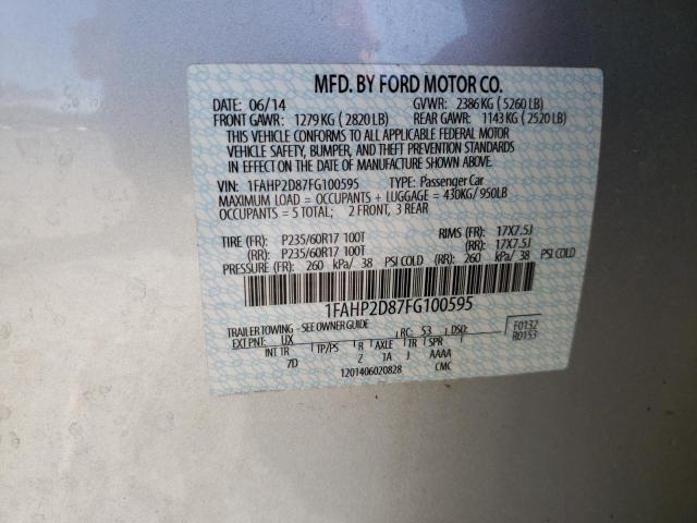 Photo 10 from auction – 2015 FORD TAURUS SE with VIN 1FAHP2D87FG100595