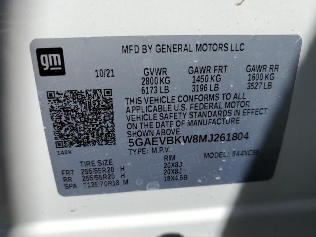 Photo 10 from auction – 2021 BUICK ENCLAVE PR with VIN 5GAEVBKW8MJ261804
