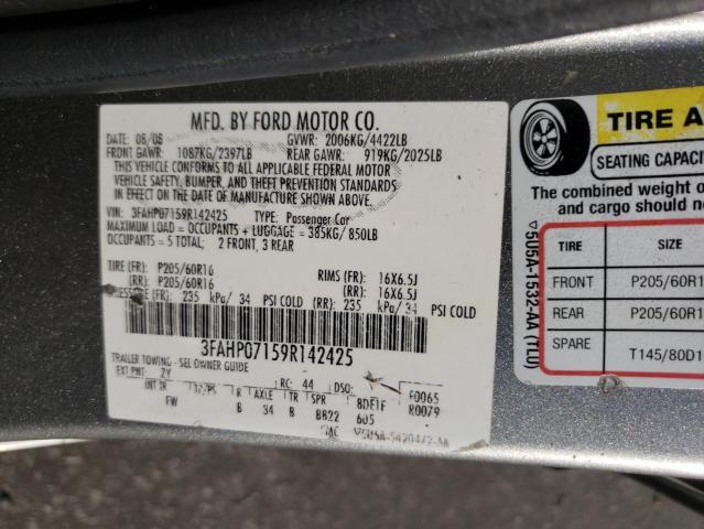 Photo 10 from auction – 2009 FORD FUSION SE with VIN 3FAHP07159R142425