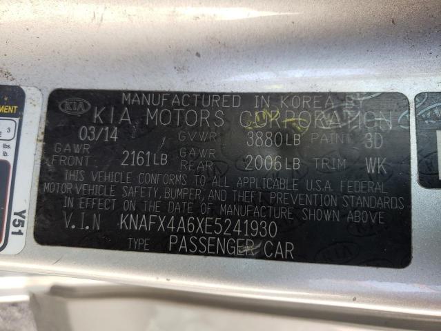 Photo 10 from auction – 2014 KIA FORTE LX with VIN KNAFX4A6XE5241930