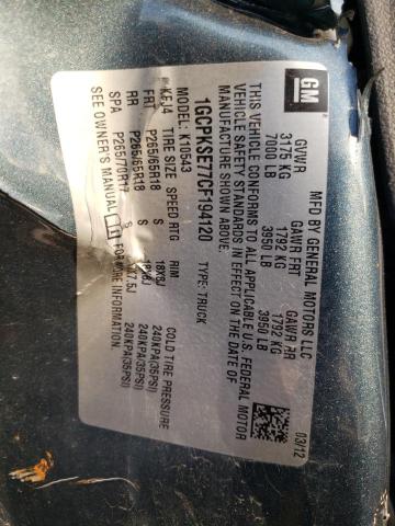 Photo 10 from auction – 2012 CHEVROLET SILVERADO with VIN 1GCPKSE77CF194120