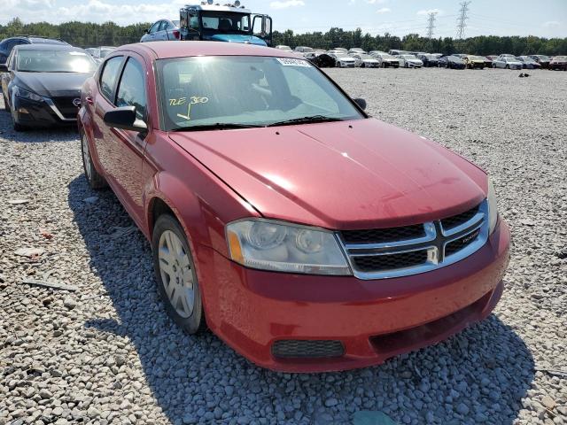 DODGE AVENGER SE 2012 with VIN 1C3CDZAG2CN327710 - Photo from auction