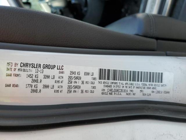 Photo 10 from auction – 2014 DODGE DURANGO LI with VIN 1C4RDJDG0EC351814