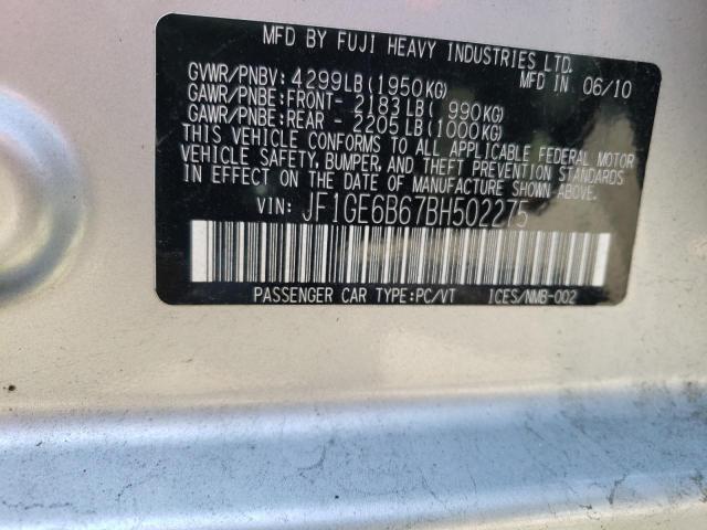 Photo 10 from auction – 2011 SUBARU IMPREZA 2. with VIN JF1GE6B67BH502275