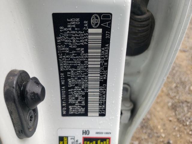 Photo 10 from auction – 2018 TOYOTA COROLLA L with VIN 2T1BURHE1JC108796
