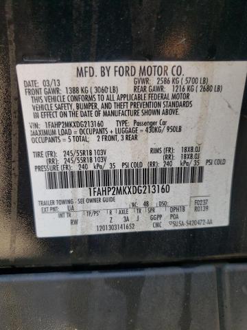 Photo 10 from auction – 2013 FORD TAURUS POL with VIN 1FAHP2MKXDG213160